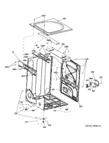 04 - Cabinet & Top Panel parts for Ge Dryer GFDN245EL1MG / from AppliancePartsPros.com