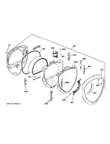 03 - Door parts for Ge Dryer PFDS455EL2MG / from AppliancePartsPros.com