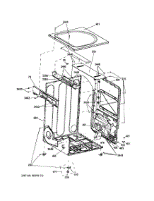 04 - Cabinet & Top Panel parts for Ge Dryer GFDN245GL1MS / from AppliancePartsPros.com