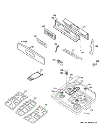 02 - Control Panel & Cooktop parts for Ge Range PGB910SET2SS / from AppliancePartsPros.com