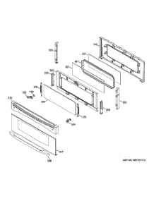 06 - Upper Door parts for Ge Range PGB995DET2BB / from AppliancePartsPros.com