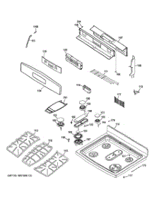 02 - Control Panel & Cooktop parts for Ge Range PGB930SET2SS / from AppliancePartsPros.com