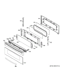 06 - Upper Door parts for Ge Range PGB995SET2SS / from AppliancePartsPros.com