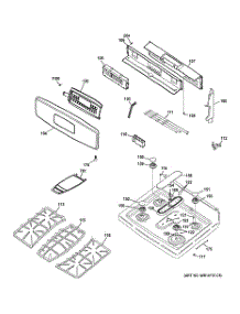 02 - Control Panel & Cooktop parts for Ge Range PGB910DET2BB / from AppliancePartsPros.com