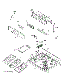 02 - Control Panel & Cooktop parts for Ge Range PGB980SET2SS / from AppliancePartsPros.com