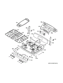 02 - Control Panel & Cooktop parts for Ge Range JGB870DET2WW / from AppliancePartsPros.com