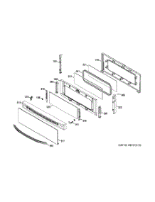 06 - Upper Door parts for Ge Range JGB870DET2WW / from AppliancePartsPros.com