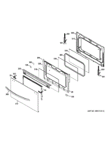 07 - Lower Door parts for Ge Range JGB870DET2WW / from AppliancePartsPros.com