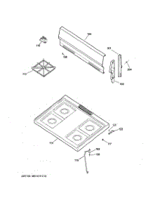 02 - Control Panel & Cooktop parts for Ge Range JGBS14PCD1WW / from AppliancePartsPros.com
