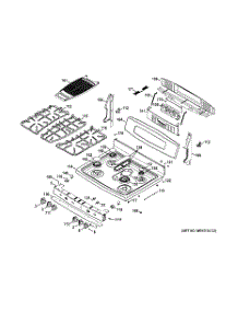 02 - Control Panel & Cooktop parts for Ge Range PGB995DET2WW / from AppliancePartsPros.com