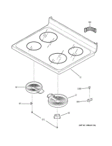 02 - Cooktop parts for Ge Range JBS55MM6BS / from AppliancePartsPros.com