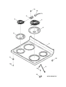 02 - Cooktop parts for Ge Range JBP35DD1WW / from AppliancePartsPros.com