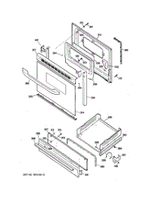 04 - Door & Drawer Parts parts for Ge Range JGBS19BEM6WH / from AppliancePartsPros.com