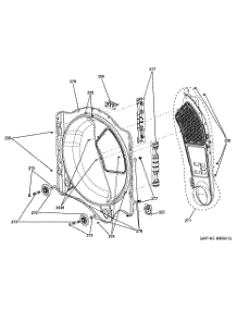 07 - Rear Roller Support parts for Ge Dryer GTDL740ED0WW / from AppliancePartsPros.com