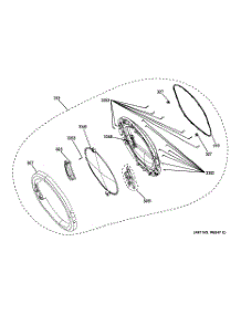 03 - Door parts for Ge Dryer GFDN110ED0WW / from AppliancePartsPros.com