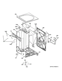 04 - Cabinet & Top Panel parts for Ge Dryer GFDN110ED0WW / from AppliancePartsPros.com
