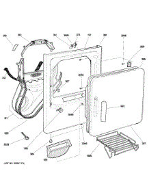 02 - Front Panel & Door parts for Ge Dryer GTDS570GD0WW / from AppliancePartsPros.com