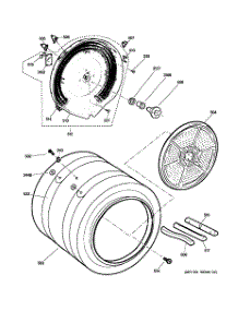 06 - Drum parts for Ge Dryer PFDS455EL1MV / from AppliancePartsPros.com