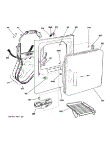 02 - Front Panel & Door parts for Ge Dryer PTDN600GM1WT / from AppliancePartsPros.com