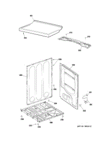 03 - Cabinet & Top Panel parts for Ge Dryer GTDP280GD0WW / from AppliancePartsPros.com