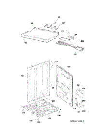03 - Cabinet & Top Panel parts for Ge Dryer GTDP520ED0WW / from AppliancePartsPros.com