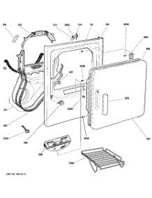 02 - Front Panel & Door parts for Ge Dryer PTDS650EM2WT / from AppliancePartsPros.com