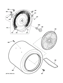 04 - Drum parts for Ge Dryer GTDP301EL2WS / from AppliancePartsPros.com