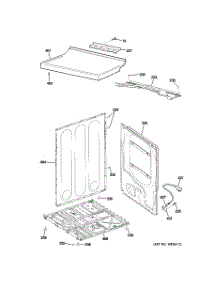 03 - Cabinet parts for Ge Dryer DISR473CG8WW / from AppliancePartsPros.com