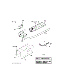 05 - Gas Valve & Burner Assembly parts for Ge Dryer GTDX050PM2WW / from AppliancePartsPros.com