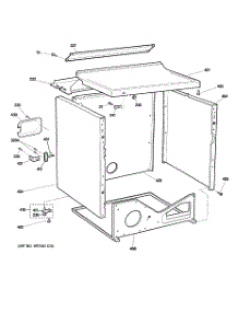 03 - Cabinet parts for Ge Dryer DMCD330EJ1WC / from AppliancePartsPros.com
