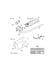 05 - Gas Valve & Burner Assembly parts for Ge Dryer GTDX205GM2CC / from AppliancePartsPros.com