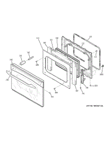 05 - Door parts for Ge Range JGSP42DET2WW / from AppliancePartsPros.com