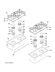 05 - Cooktop parts for Ge Range ZGP484NGR2SS / from AppliancePartsPros.com