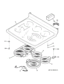 02 - Cooktop parts for Ge Range PB915TT1WW / from AppliancePartsPros.com