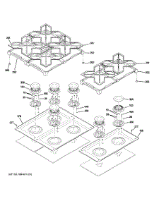 05 - Cooktop parts for Ge Range ZDP486NRP4SS / from AppliancePartsPros.com