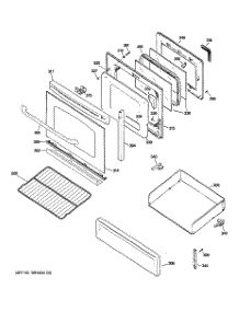 04 - Door & Drawer Parts parts for Ge Range JGB810DET2BB / from AppliancePartsPros.com