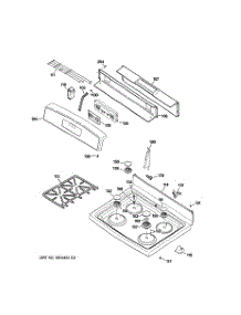 02 - Control Panel & Cooktop parts for Ge Range JGB300SEP5SS / from AppliancePartsPros.com