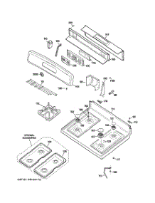 02 - Control Panel & Cooktop parts for Ge Range JGBP33SET2SS / from AppliancePartsPros.com