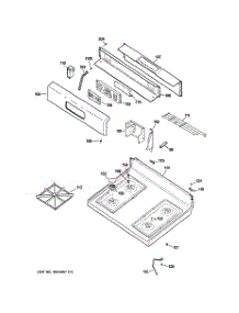 02 - Control Panel & Cooktop parts for Ge Range JGBP28WEKDWW / from AppliancePartsPros.com