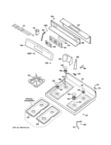 02 - Control Panel & Cooktop parts for Ge Range JGBP28SET2SS / from AppliancePartsPros.com