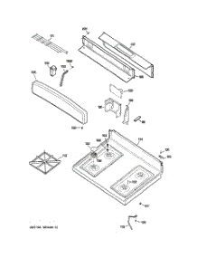 02 - Control Panel & Cooktop parts for Ge Range JGBP27DEM7WW / from AppliancePartsPros.com