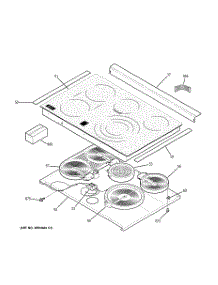 02 - Cooktop parts for Ge Range JSP46SP3SS / from AppliancePartsPros.com