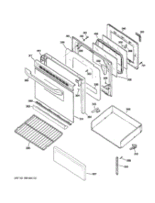 03 - Door & Drawer Parts parts for Ge Range JB600WK6WW / from AppliancePartsPros.com