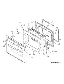 03 - Door parts for Ge Range JSP39DN4BB / from AppliancePartsPros.com