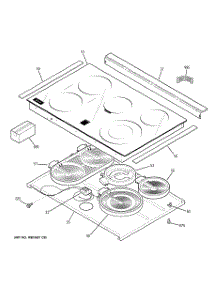 02 - Cooktop parts for Ge Range PS905TP3WW / from AppliancePartsPros.com