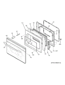05 - Door parts for Ge Range JGSP42DET1BB / from AppliancePartsPros.com