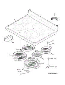 02 - Cooktop parts for Ge Range JB705ST3SS / from AppliancePartsPros.com