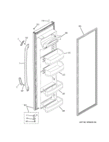 02 - Fresh Food Door parts for Ge Refrigerator GSH22JGDBCC / from AppliancePartsPros.com