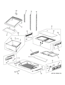 07 - Fresh Food Shelves parts for Ge Refrigerator GFSF6KKYEWW / from AppliancePartsPros.com
