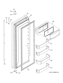 03 - Fresh Food Door parts for Ge Refrigerator ZISS420NXBSS / from AppliancePartsPros.com